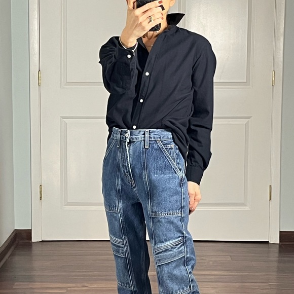 Anthropology Grayson The Hero Navy cotton shirt size 1 - Picture 5 of 12